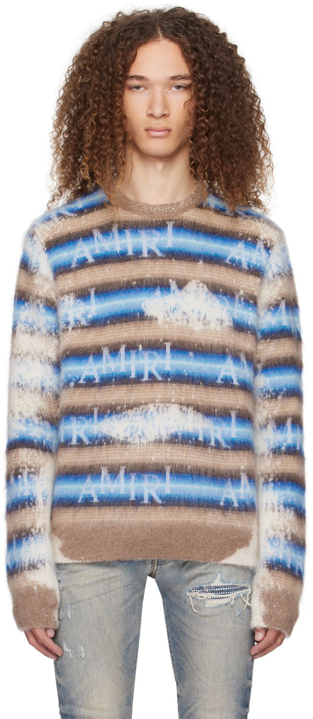 Sweater AMIRI Staggered Striped Sweater Blå | PS24MKL009