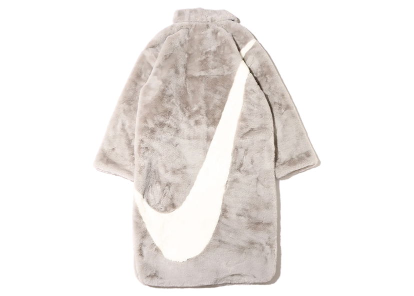 Jakke Nike Faux Fur Long Jacket W Beige | DQ6839-012