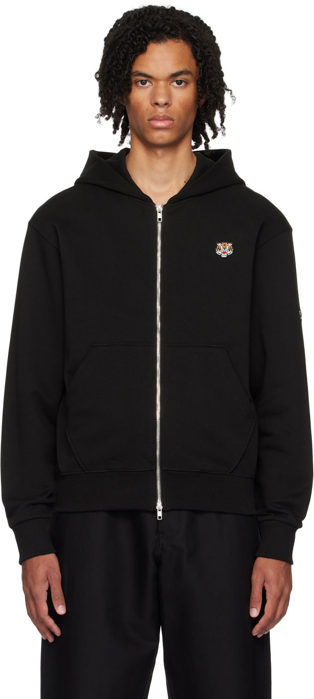 Sweatshirt KENZO Black Paris Lucky Tiger Hoodie Sort | FE55SW1964MF, 0