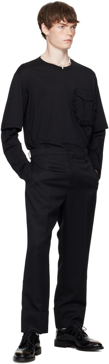 Bukser Simone Rocha Simone Rocha Cuffed Straight Leg Trousers Sort | 4175 1217, 3
