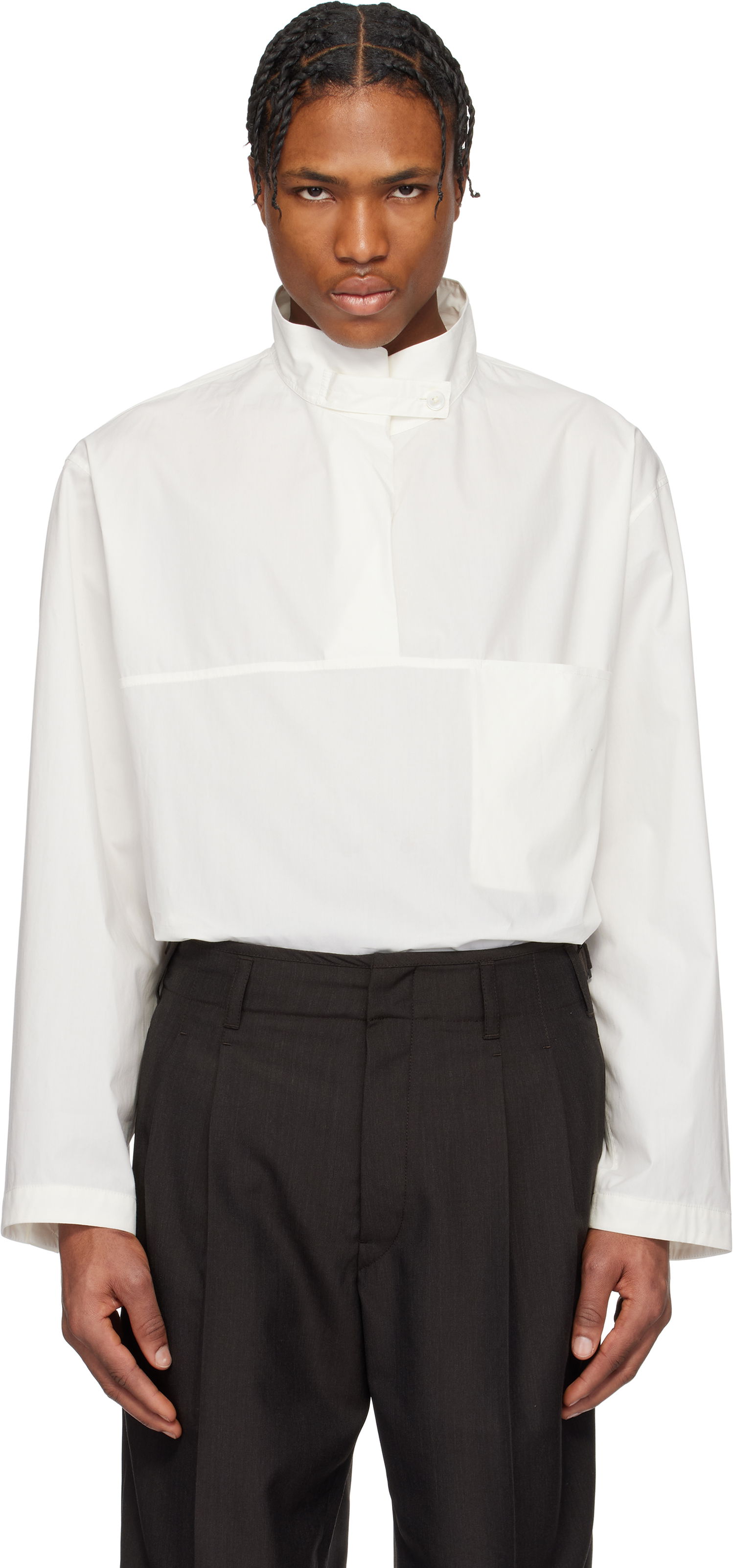 Skjorte LEMAIRE Lemaire Vareuse Shirt Hvid | TO1354 LF588, 0