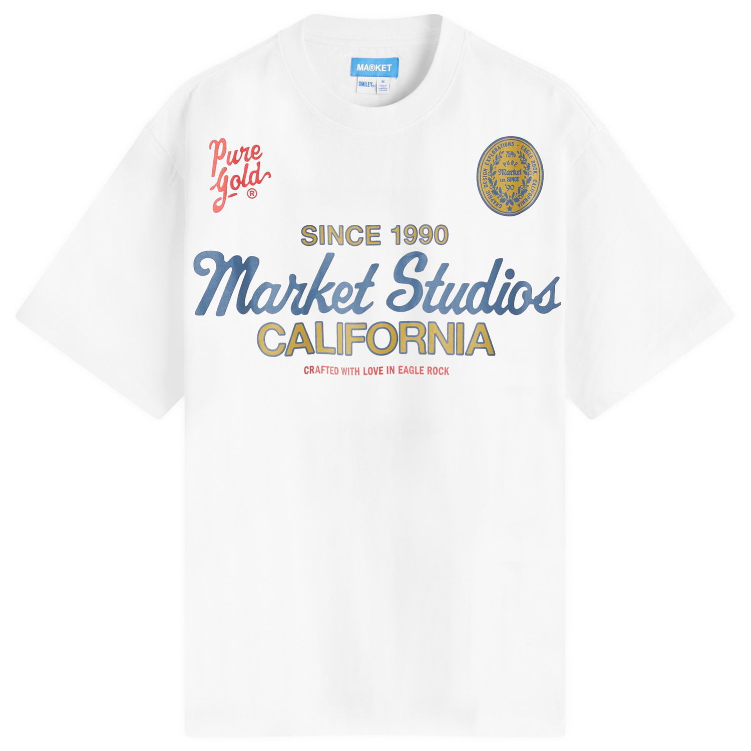 T-shirt MARKET Pure Gold T-Shirt Hvid | 399002179-WHT, 1