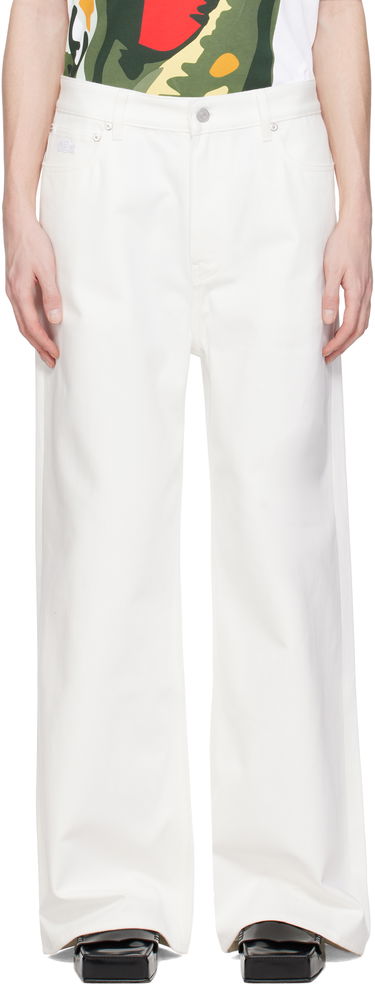 Bukser Lacoste Lacoste Runway Wide Fit Selvedge Jeans Hvid | HH6744, 0