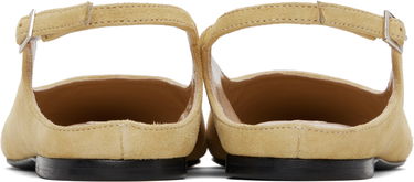 Skopleje BY FAR BY FAR Koyna Kid Suede Leather Ballerina Flats Gul | MWFFC026KL007BG039PL, 1
