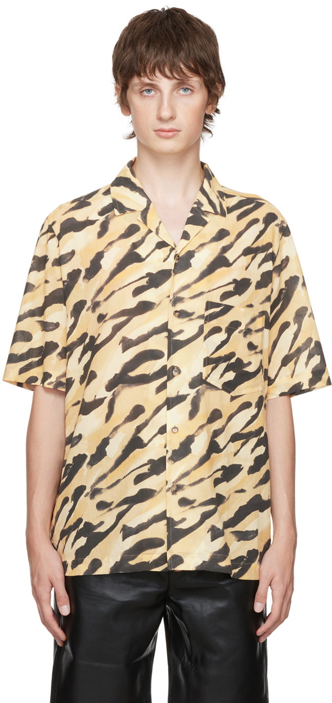 Skjorte Nanushka Abstract Print Relaxed Shirt Beige | NM22PFSH00171, 0
