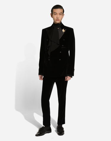 Skjorte Dolce & Gabbana Silk Shirt With Bow Sort | G5ME9TFU1ARN0000, 1