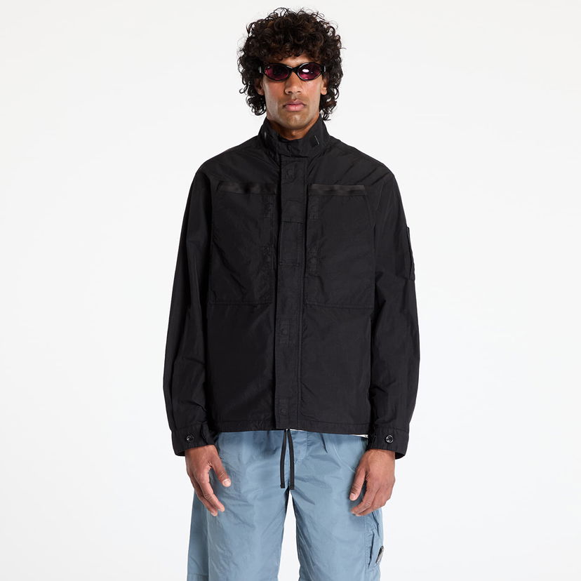 Jakke C.P. Company C.P. Company Flatt Nylon Lens Overshirt Sort | 18CMOS081A005991G-999