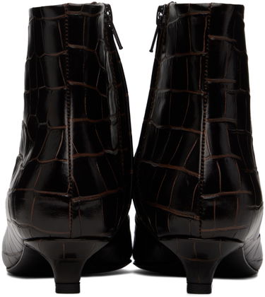 Sneakers og sko TOTEME TOTEME 'The Slim' Kitten Heel Ankle Boots Brun | 241-WAS940-LE0023, 1