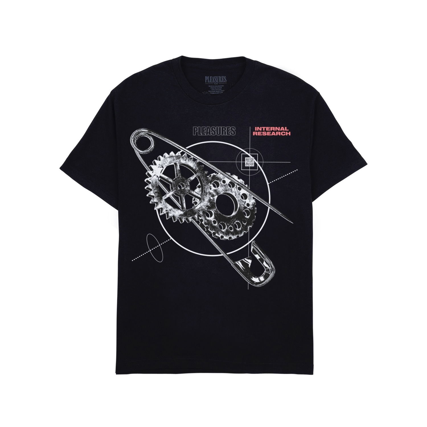 T-shirt Pleasures Research T-Shirt Sort | P23F051-BLACK, 0