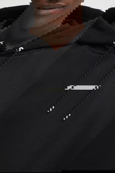 Sweatshirt HELIOT EMIL Plain Cotton Hooded Sweatshirt Sort | PREAW25.M.08.077.BLK01, 3