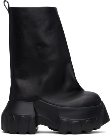 Sneakers og sko Rick Owens Rick Owens Hollywood Flared Mega Tractor Boots Sort | RR01E5864 LCH, 0