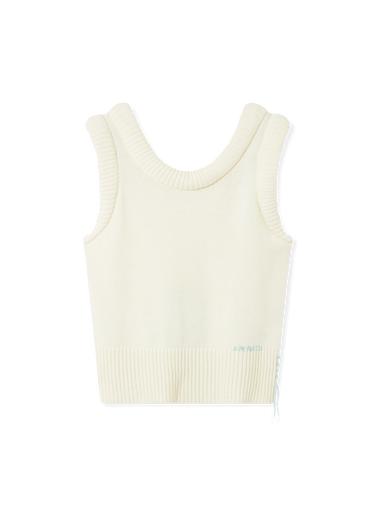 Vest AXEL ARIGATO Marla Knitted Ribbed Vest with Side Lacing Hvid | A3356004, 1