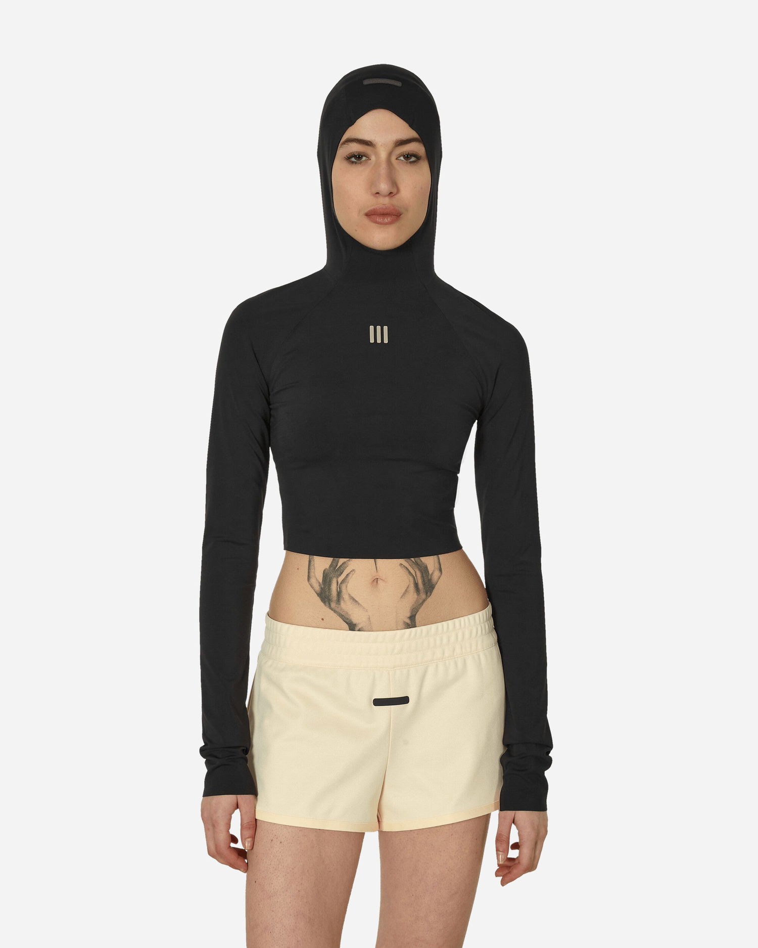 Sweatshirt adidas Originals Fear of God Athletics Crop Hoodie Black Sort | IN5899 001, 0