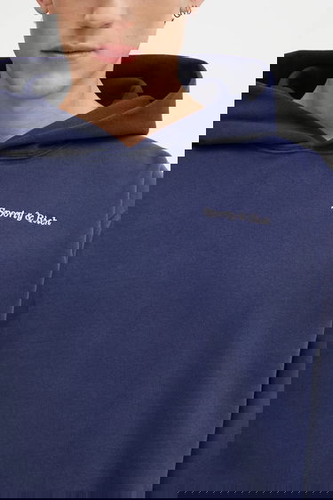 Sweatshirt Sporty & Rich Sporty & Rich Eden Crest Embroidered Hooded Sweatshirt Mørkeblå | ST06760666BL106, 3