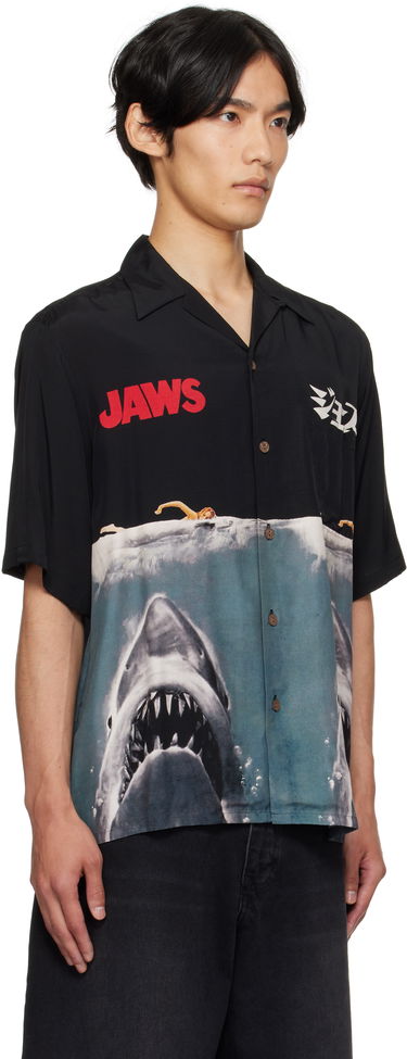 Skjorte WACKO MARIA WACKO MARIA 'Jaws' Short Sleeve Shirt Sort | JAWS-WM-HI01, 1