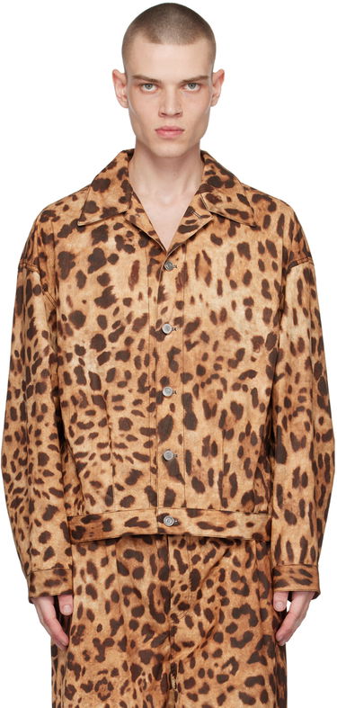 Jakke We11done We11done Allover Print Jacket Brun | WD-JK1-23-245-U-BR, 0
