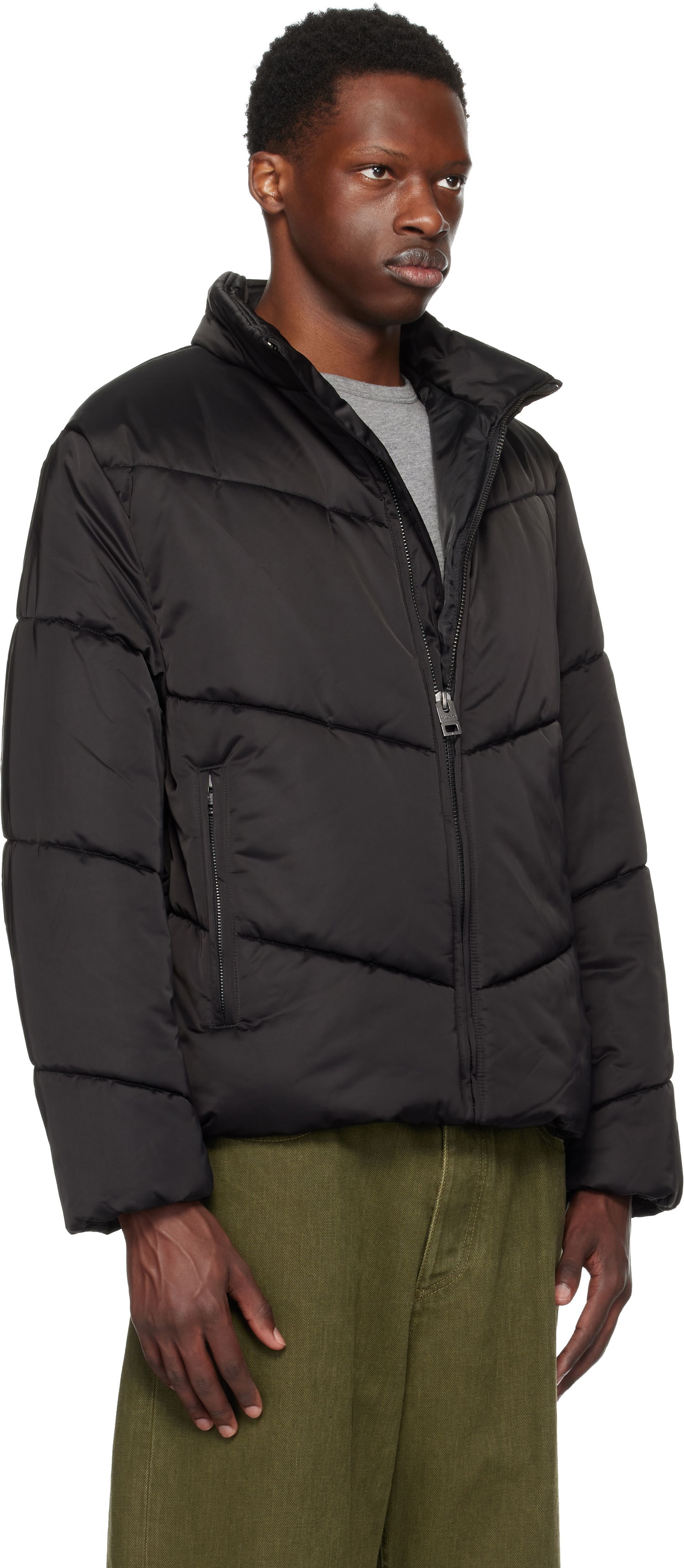 Puffer jakke BOSS Water-Repellent Puffer Jacket Sort | 50541590, 1