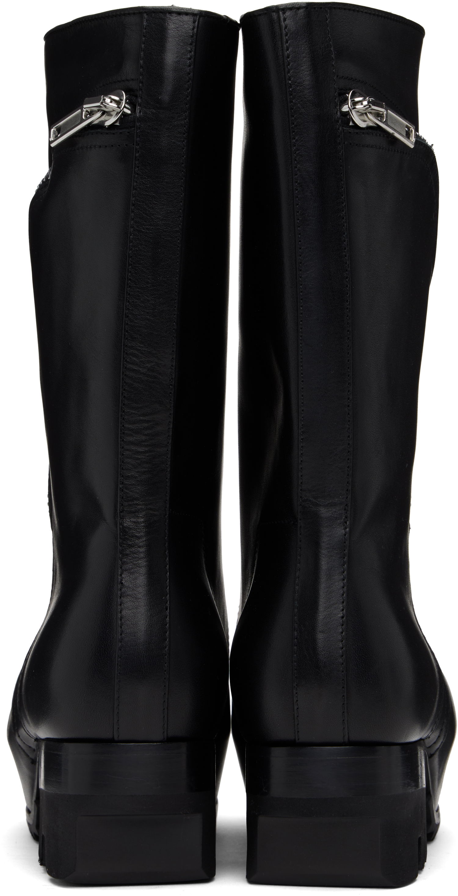 Frakker Rick Owens Rick Owens Hollywood Bauhaus Ballast Pull Boots Sort | RP01E7872 LOO, 1