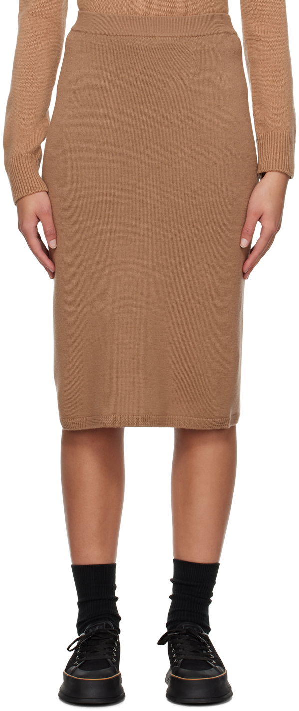 Nederdel Max Mara Max Mara Dina Midi Skirt Brun | 2419301011600 MM12047