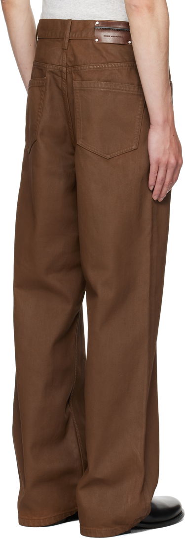 Jeans Dries Van Noten Dries Van Noten Loose Fit Coated Jeans Brun | 252-020927-2383, 2