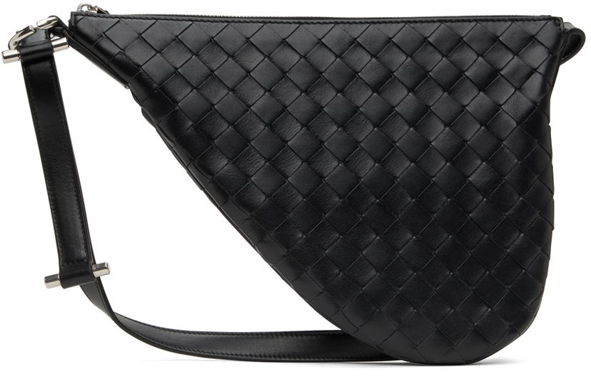 Skuldertaske Bottega Veneta Bottega Veneta Small Virgule Crossbody Bag Sort | 755863 V2HL1