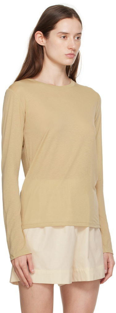 T-shirt Baserange Off-White Bamboo Lyocell Long Sleeve T-Shirt Beige | TOLS-BL-000, 4