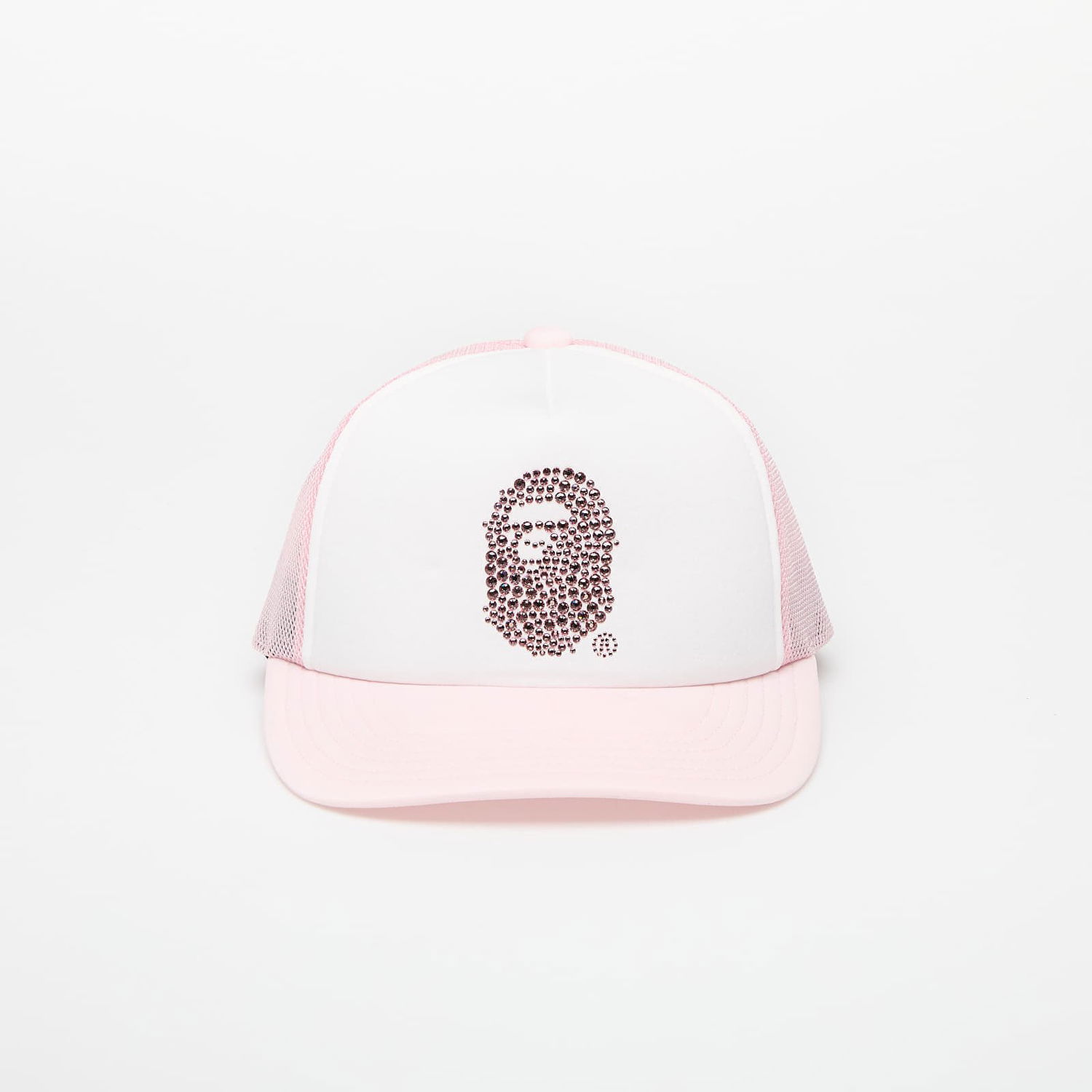 Kasket BAPE A BATHING APE Crystal Stone Ape Head Mesh Cap Lyserød | 001CPK802002LPNK, 0