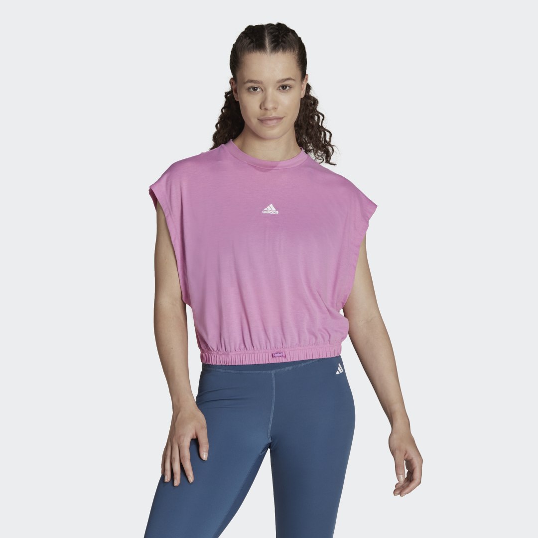 T-shirt adidas Originals Hyperglam Sleeveless Lyserød | HK2558, 0