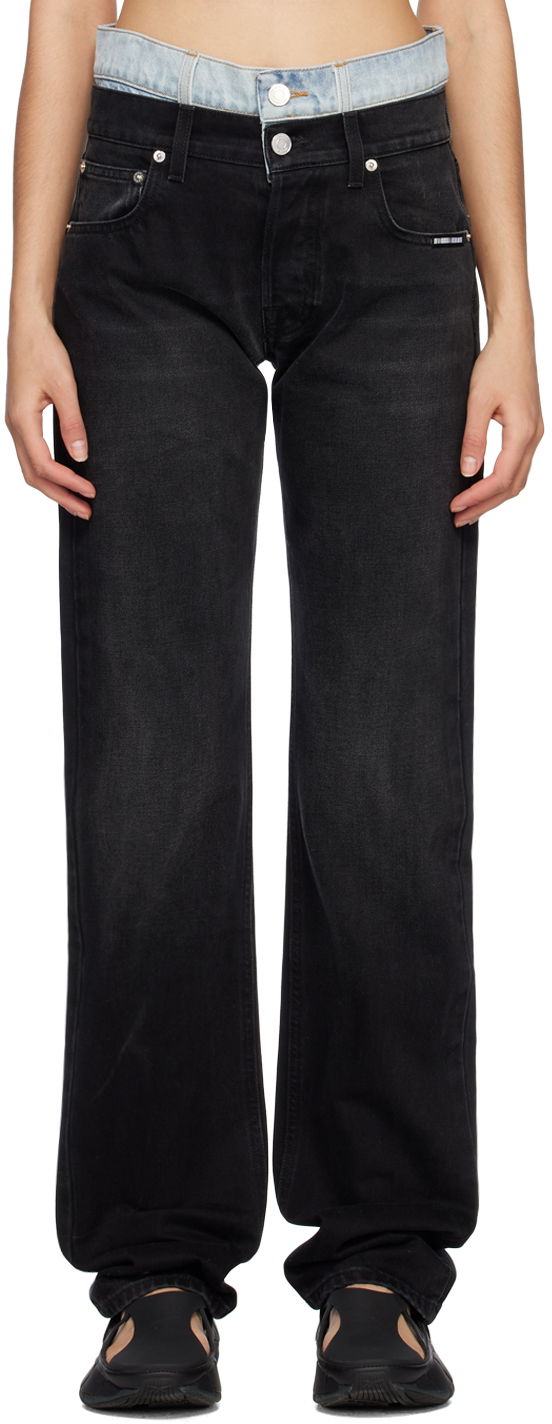 Jeans VETEMENTS VTMNTS Double Waist Jeans Sort | VL16PA400B
