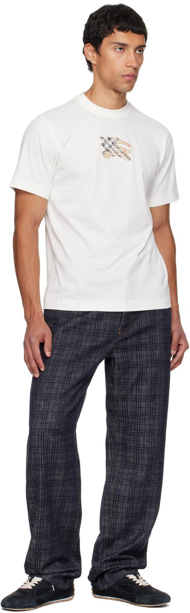 Jeans Burberry Burberry Loose Check Jeans Blå | 8110647, 3
