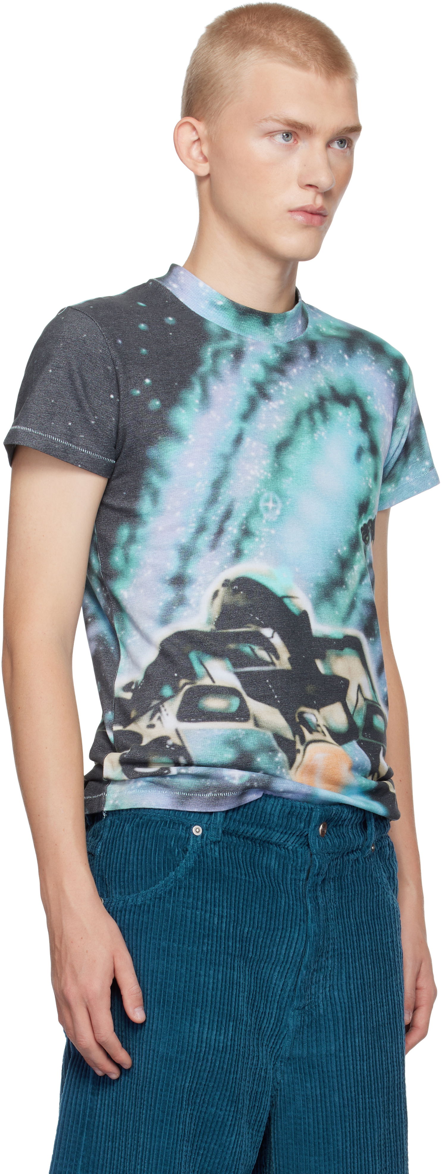 T-shirt ERL ERL Space Graphic T-Shirt Blå | ERL09T003, 1
