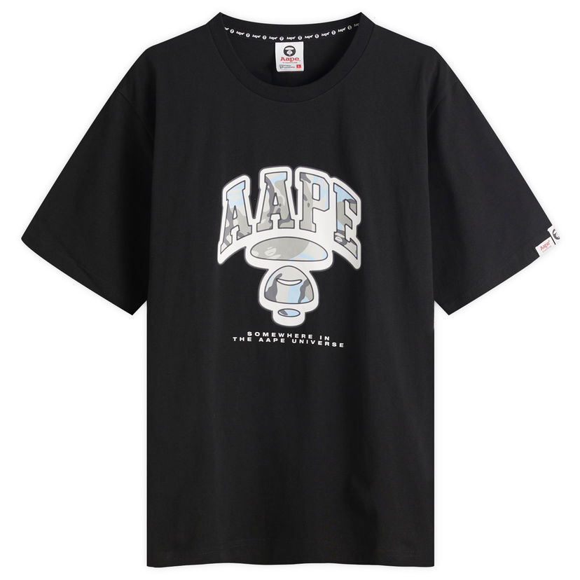 T-shirt AAPE by A Bathing Ape AAPE Graffiti Small Face BLE Camo T-Shirt, Size Large Sort | AAPTEM1650XX-BLK