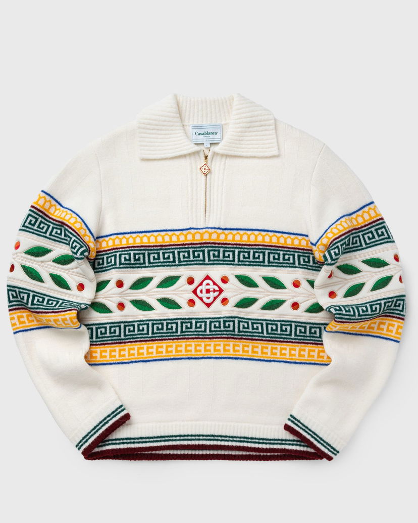 Sweater Casablanca LAURIEL OLYMPIQUE JUMPER Grøn | MF24-KW-773-01