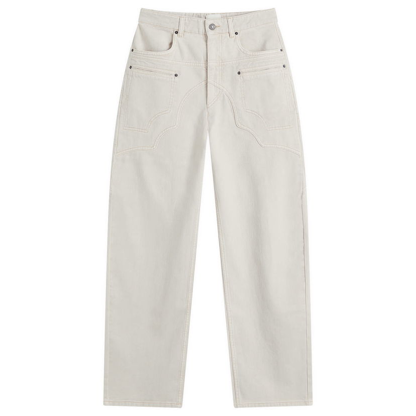 Jeans ISABEL MARANT Isabel Marant Beryl Cargo Jeans, Size Medium Beige | PA0481FA-C1H01I