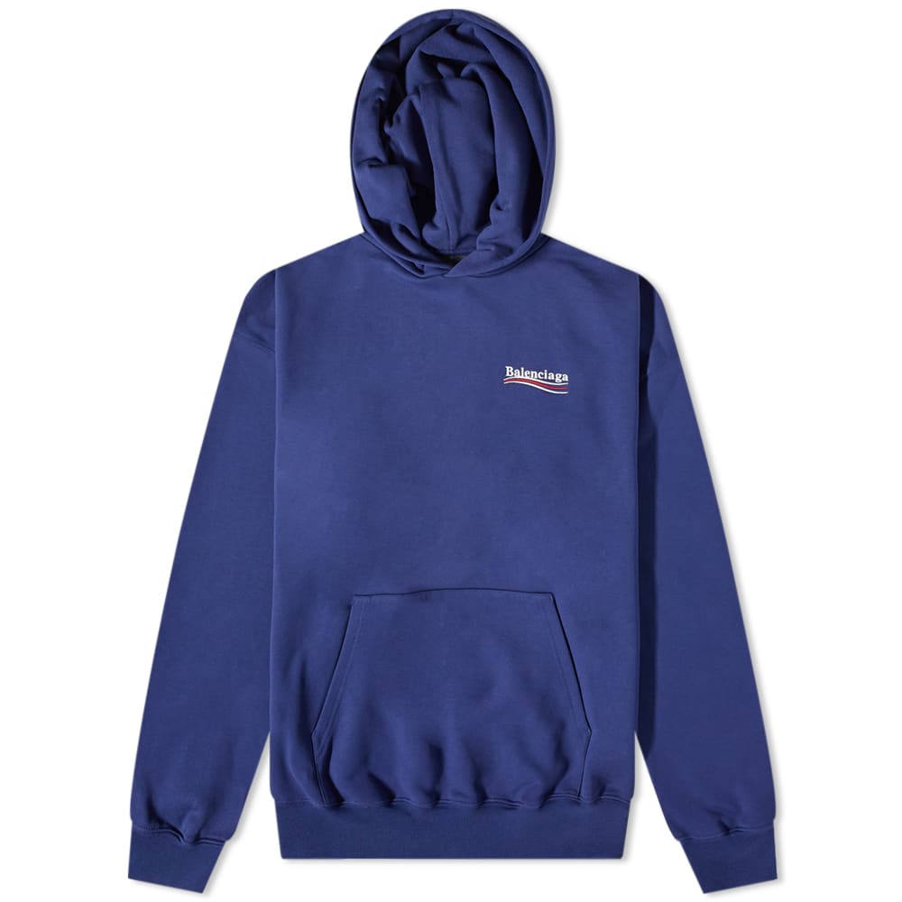 Sweatshirt Balenciaga Oversized Political Campiagn Hoody Mørkeblå | 620973-TKVI9-1195, 0