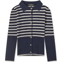 Sweater A.P.C. Mallory Striped Cardigan Mørkeblå | WSAAZ-F22251-TIQ, 1