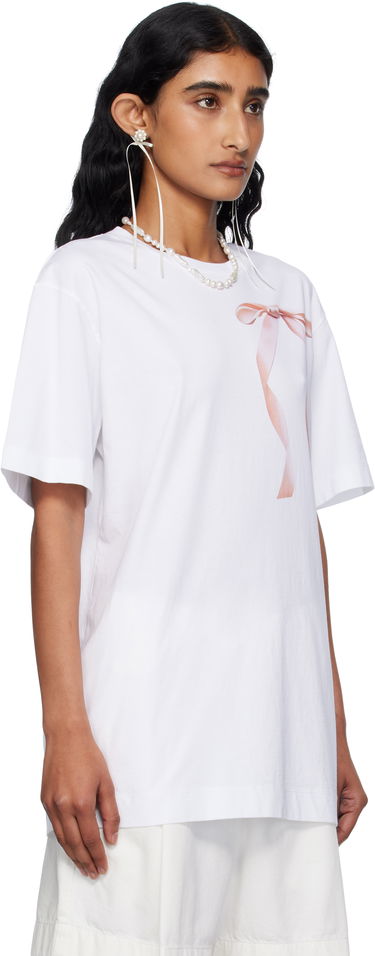 T-shirt Simone Rocha Simone Rocha Ribbon Bow Tail T-shirt Hvid | 5195P55-W 0569, 4