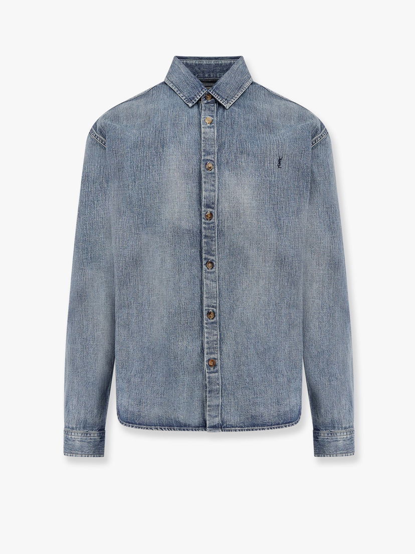 Skjorte Saint Laurent Saint Laurent Denim Shirt Blå | 823437Y14MJ4248