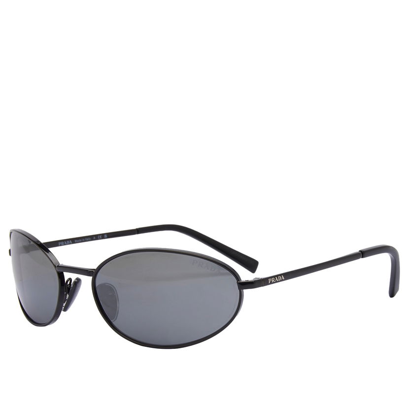 Solbriller Prada Black/Grey Mirror Silver A59S Sunglasses Sort | 0PR-A59S-59-1AB60G