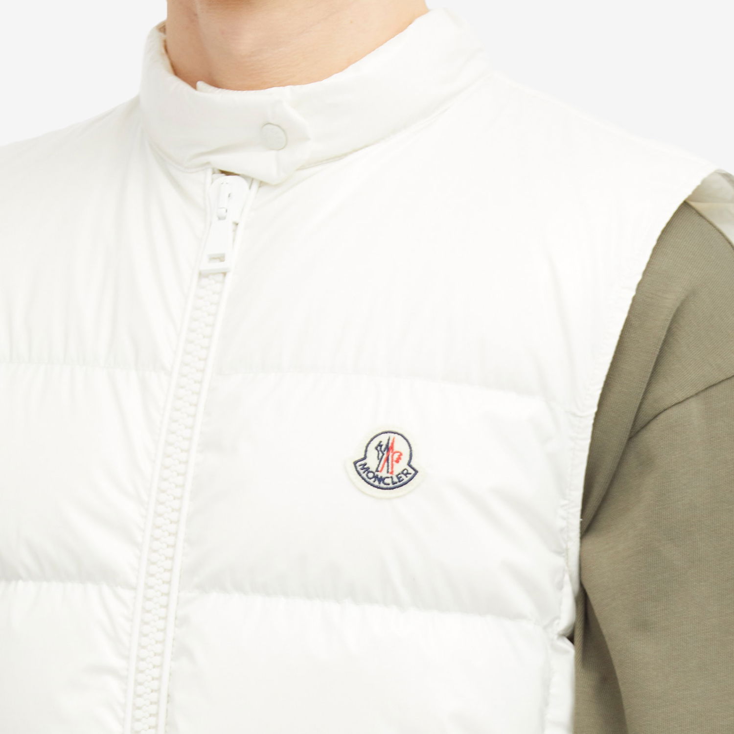 Vest Moncler Alcibia High Shine Vest Hvid | 1A000-66-597EU-034, 1