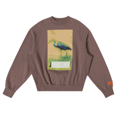 Sweatshirt HERON PRESTON Censored Print Crewneck Grå | HMBA020F22JER0030919, 0