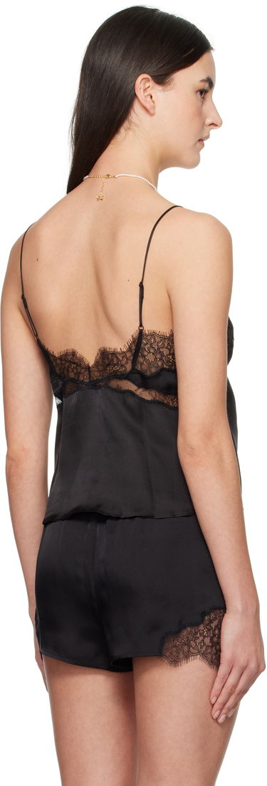Pyjamas Anine Bing Anine Bing Dorothy Lace-Trim Silk Camisole Sort | A-10-10358-BLK26, 2
