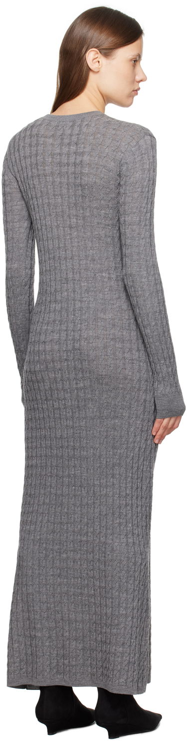 Sweater TOTEME TOTEME Cable Knit Maxi Dress Grå | 251-WRD0142-YA0036, 2