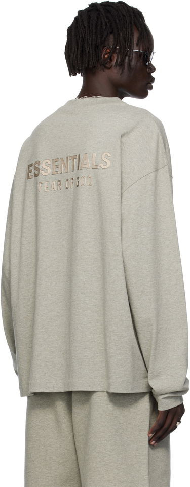 T-shirt Fear of God ESSENTIALS Classic Fit Long Sleeve Tee Grå | 125SP254205F, 2