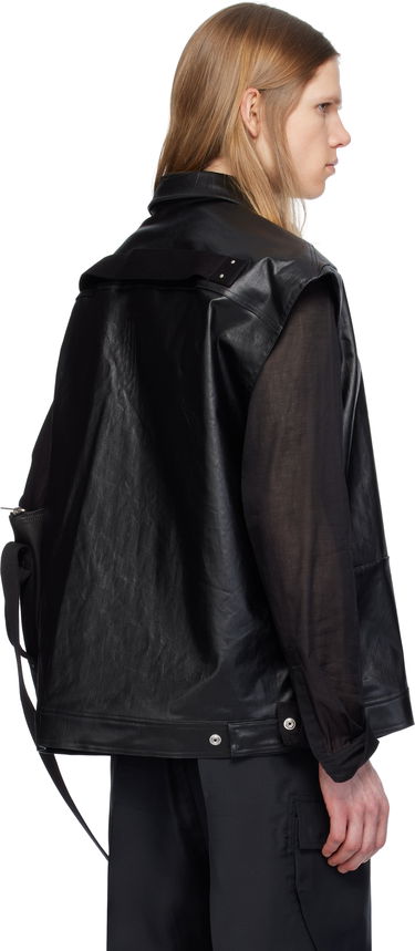 Vest Rick Owens Rick Owens Sleeveless Jumbo Shirt Sort | RU01E5776 SCT, 2