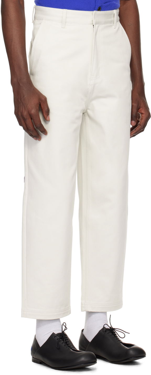 Bukser ADER ERROR Patch Trousers Hvid | BMSGFYBT0101IV, 1