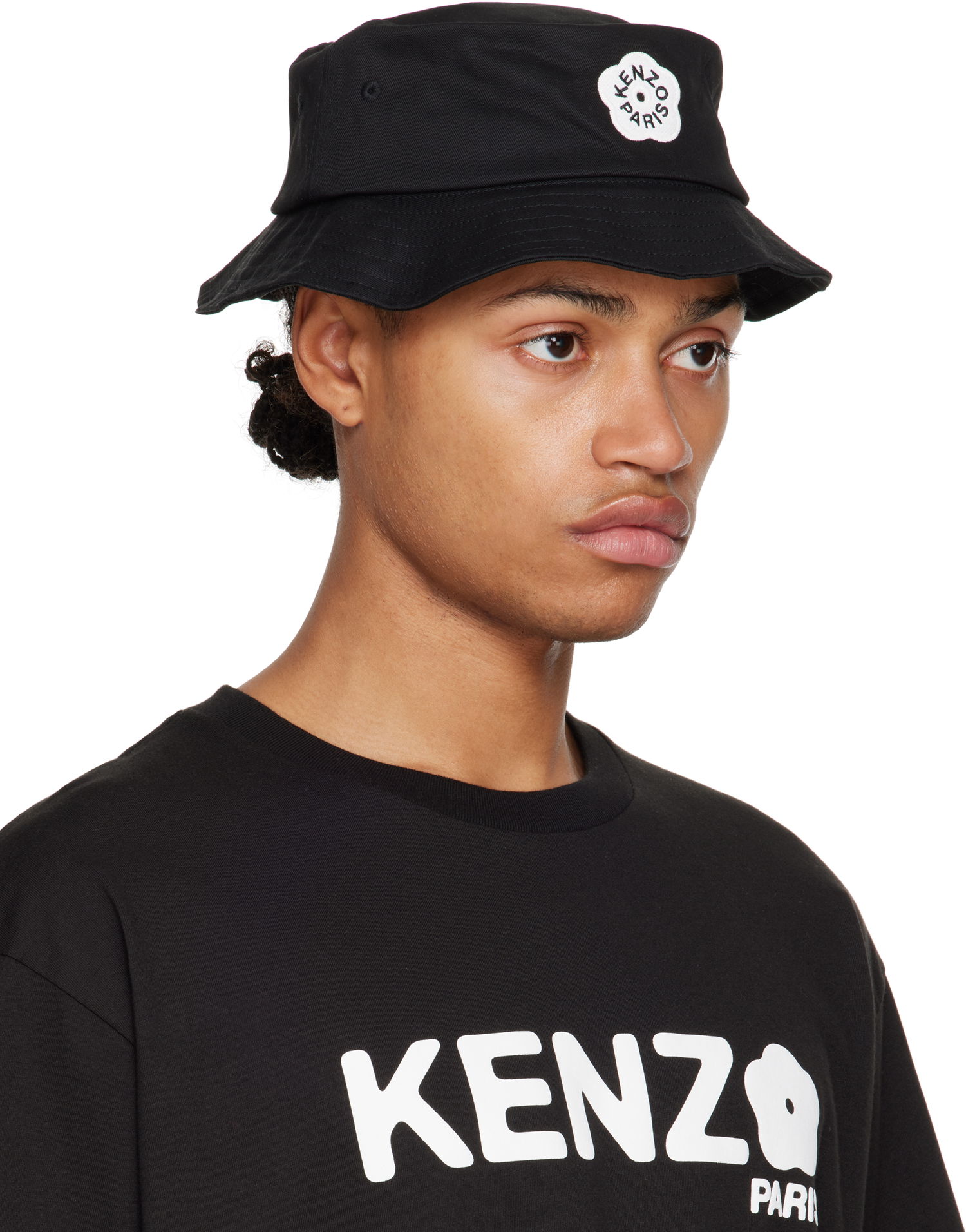 Sweatshirt KENZO Logo Patch Bucket Hat Sort | FF58AC414F34, 1