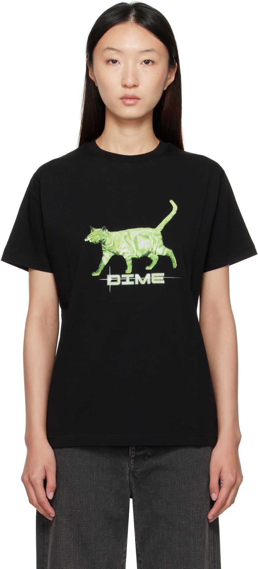 T-shirt Dime Dime Splinter Graphic T-Shirt Sort | DIMESU2552BLK