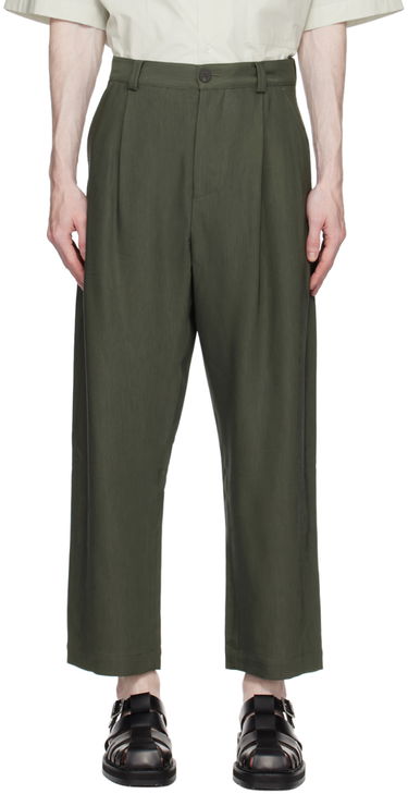 Bukser Studio Nicholson Studio Nicholson Tuck Trousers Grøn | TUCK SNM-787, 0