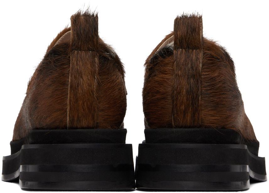 Kjole Simone Rocha Simone Rocha Heart Toe Platform Loafers Brun | LOF1PD 0794, 1